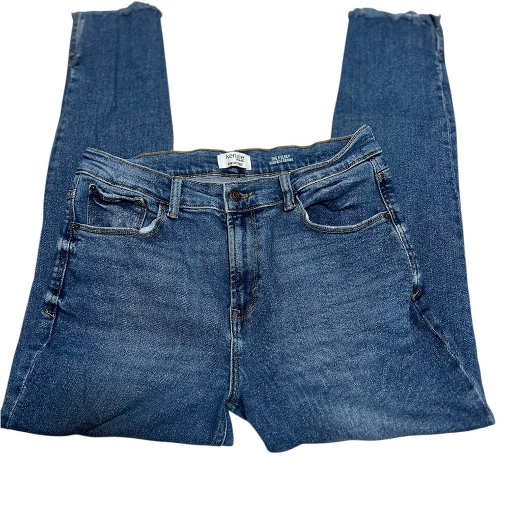 Kensie Blue Straight Leg Jeans Timeless Comfort